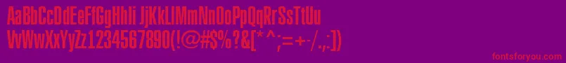 フォントRubric3 – 紫の背景に赤い文字