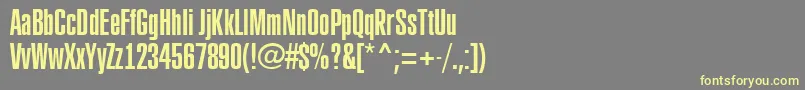 Rubric3 Font – Yellow Fonts on Gray Background