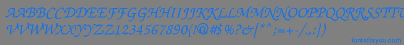 Thahuongh1.1 Font – Blue Fonts on Gray Background