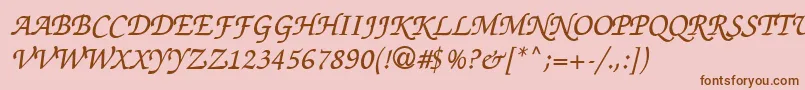 Шрифт Thahuongh1.1 – коричневые шрифты на розовом фоне