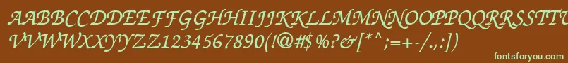 Thahuongh1.1 Font – Green Fonts on Brown Background