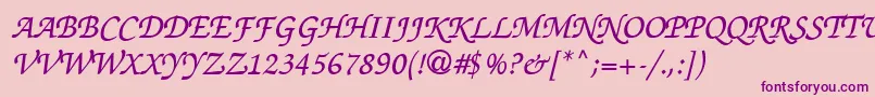 Шрифт Thahuongh1.1 – фиолетовые шрифты на розовом фоне