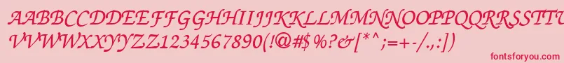Thahuongh1.1 Font – Red Fonts on Pink Background