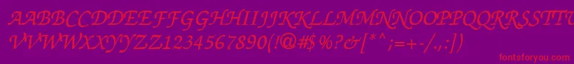 Thahuongh1.1 Font – Red Fonts on Purple Background