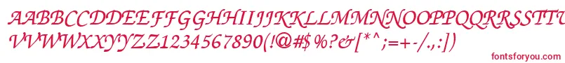 Thahuongh1.1-Schriftart – Rote Schriften auf weißem Hintergrund