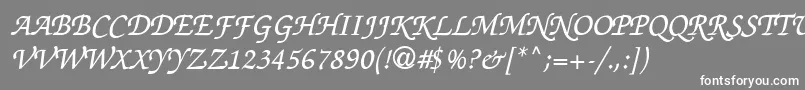 フォントThahuongh1.1 – 灰色の背景に白い文字