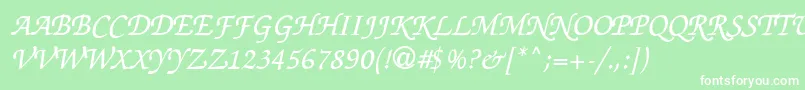 Thahuongh1.1 Font – White Fonts on Green Background