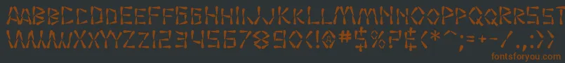 Шрифт SfWasabi – коричневые шрифты на чёрном фоне