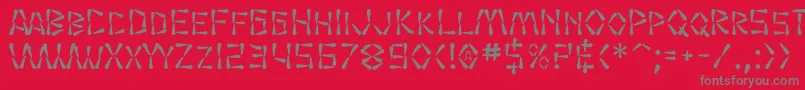 SfWasabi Font – Gray Fonts on Red Background