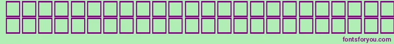 OusbouhItalic Font – Purple Fonts on Green Background