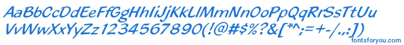 フォントBlacklightd – 白い背景に青い文字