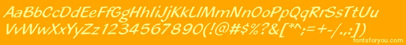 Blacklightd Font – Yellow Fonts on Orange Background