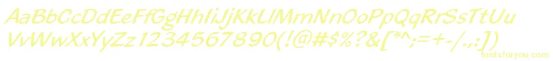 Blacklightd Font – Yellow Fonts on White Background