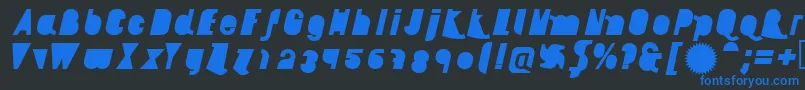 AikelsoBli Font – Blue Fonts on Black Background