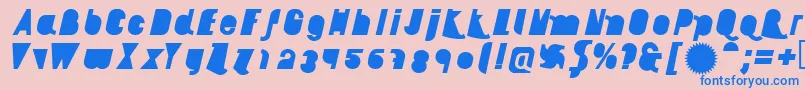 AikelsoBli Font – Blue Fonts on Pink Background