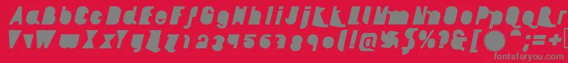 AikelsoBli Font – Gray Fonts on Red Background