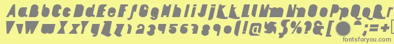 AikelsoBli Font – Gray Fonts on Yellow Background