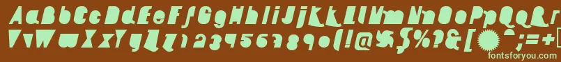 AikelsoBli Font – Green Fonts on Brown Background