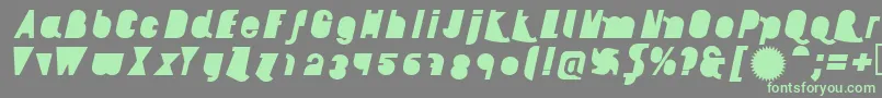 AikelsoBli Font – Green Fonts on Gray Background