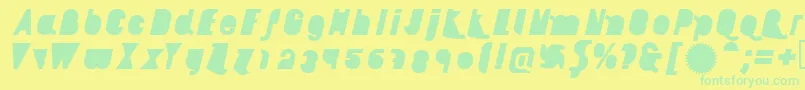 AikelsoBli Font – Green Fonts on Yellow Background