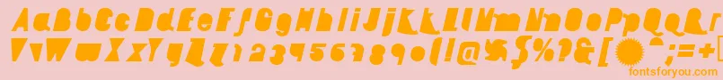 AikelsoBli Font – Orange Fonts on Pink Background