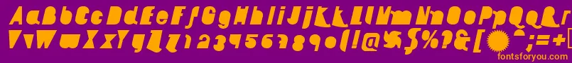 AikelsoBli Font – Orange Fonts on Purple Background