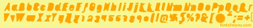 AikelsoBli Font – Orange Fonts on Yellow Background