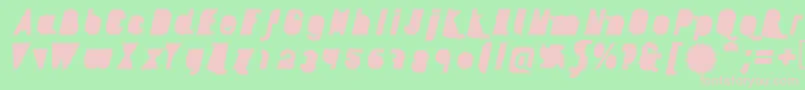 AikelsoBli Font – Pink Fonts on Green Background
