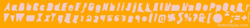 AikelsoBli Font – Pink Fonts on Orange Background