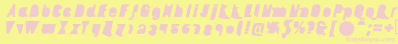 AikelsoBli Font – Pink Fonts on Yellow Background
