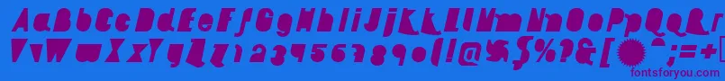 AikelsoBli Font – Purple Fonts on Blue Background