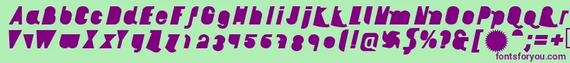 AikelsoBli Font – Purple Fonts on Green Background