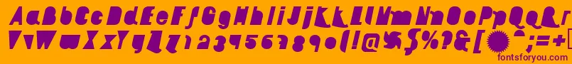 AikelsoBli Font – Purple Fonts on Orange Background