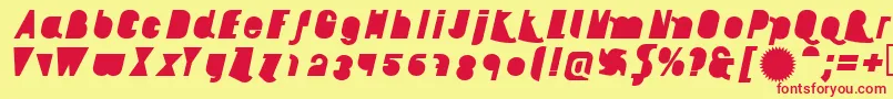 AikelsoBli Font – Red Fonts on Yellow Background