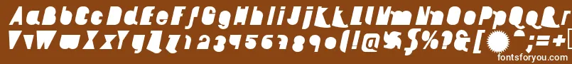 フォントAikelsoBli – 茶色の背景に白い文字