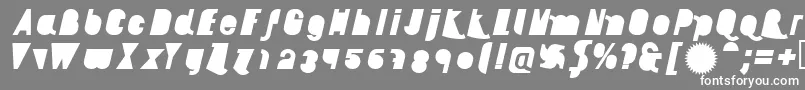 フォントAikelsoBli – 灰色の背景に白い文字