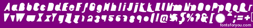 フォントAikelsoBli – 紫の背景に白い文字