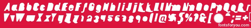 AikelsoBli Font – White Fonts on Red Background