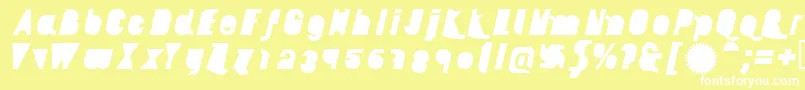 AikelsoBli Font – White Fonts on Yellow Background