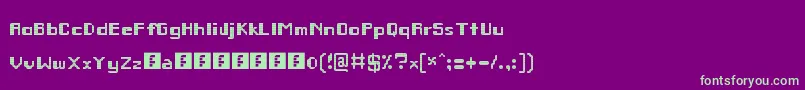 Шрифт Remodula – зелёные шрифты на фиолетовом фоне