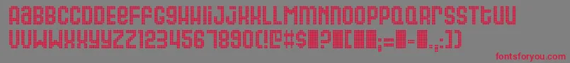 Gas ffy Font – Red Fonts on Gray Background