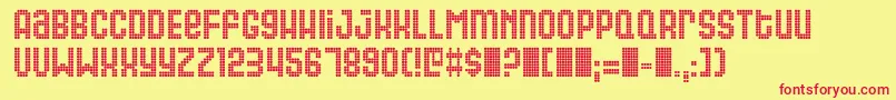 Gas ffy Font – Red Fonts on Yellow Background