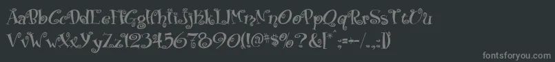Matreshka-Schriftart – Graue Schriften auf schwarzem Hintergrund
