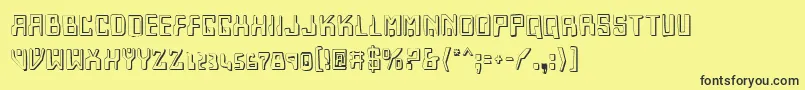 HomemadeRobotShadow Font – Black Fonts on Yellow Background