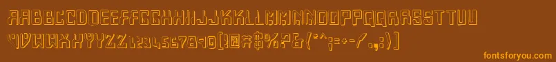 HomemadeRobotShadow Font – Orange Fonts on Brown Background