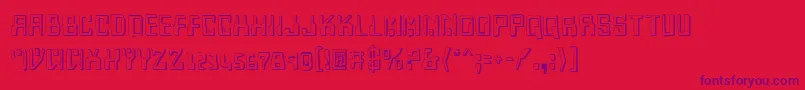 HomemadeRobotShadow Font – Purple Fonts on Red Background