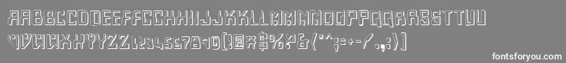 HomemadeRobotShadow Font – White Fonts on Gray Background