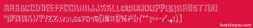 HomemadeRobotShadow Font – White Fonts on Red Background