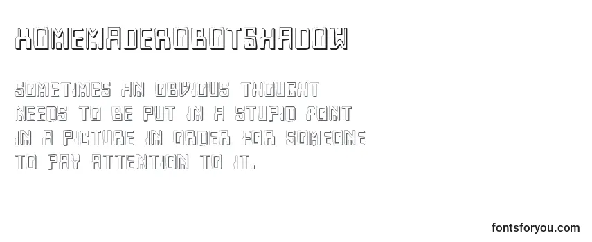 Review of the HomemadeRobotShadow Font