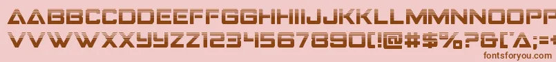 Strikefighterhalf Font – Brown Fonts on Pink Background